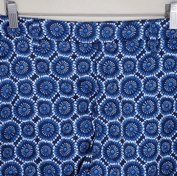 Level 99 | Linen Blend Blue White Circle Floral Shorts 5" Inseam Size 32 - Picture 2 of 6